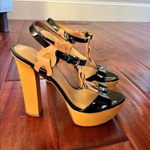 Nine West Popular Chunky Strapped Heels Size 7.5